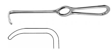 ЛАНГЕНБЕК РЕТРАКТОР ВІДКРИТ. 28X10MM 210MM